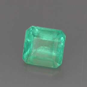 Esmeralda verde natural de 1,31 ct, corte esmeralda, SI-I1