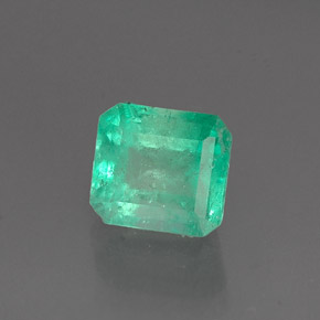 Esmeralda verde natural de 0,98 ct, corte esmeralda, I1