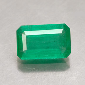 Esmeralda verde natural de 0,98 ct, corte esmeralda, SI-I1
