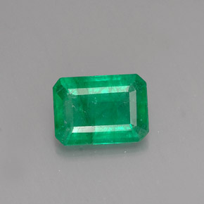 Esmeralda verde natural de 0,84 ct, corte esmeralda, I1