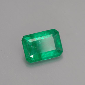 Esmeralda verde natural de 0,84 ct, corte esmeralda, I1