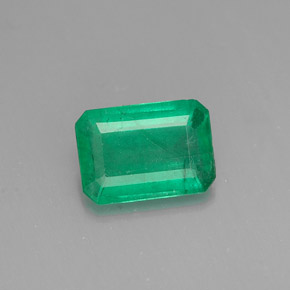 Esmeralda verde natural de 0,75 ct, corte esmeralda, I1