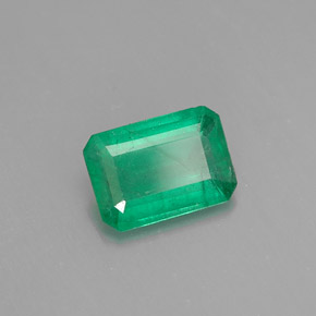 Esmeralda verde natural de 0,75 ct, corte esmeralda, I1