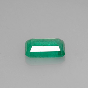 Esmeralda verde natural de 0,75 ct, corte esmeralda, I1