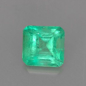 Esmeralda verde natural de 1,26 ct, corte esmeralda, SI-I1