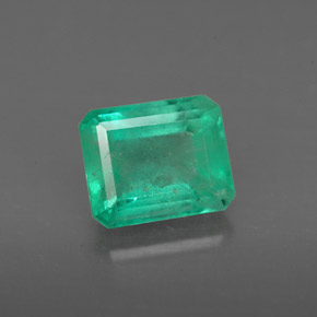 Esmeralda verde natural de 1,93 ct, corte esmeralda, I1