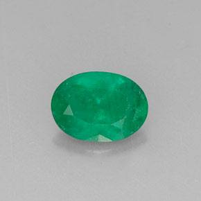 Esmeralda verde natural de 0,63 ct, corte óvalo, I1