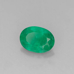Esmeralda verde natural de 0,63 ct, corte óvalo, I1