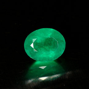 Esmeralda verde natural de 0,35 ct, corte óvalo, SI-I1