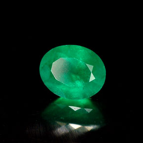 Esmeralda verde natural de 0,35 ct, corte óvalo, SI-I1