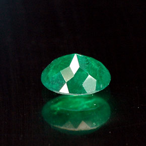 Esmeralda verde natural de 0,35 ct, corte óvalo, SI-I1