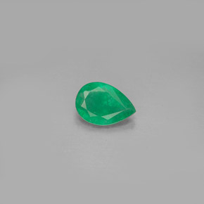 Esmeralda Verde natural de 0.53 ct, En forma de pera, SI-I1