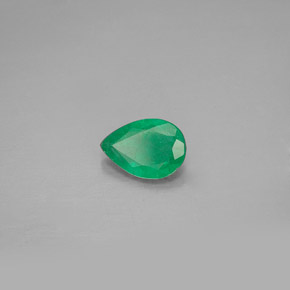 Esmeralda Verde natural de 0.53 ct, En forma de pera, SI-I1