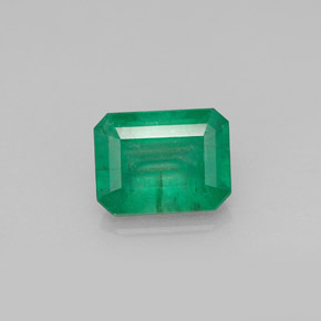 Esmeralda verde natural de 1,42 ct, corte esmeralda, I1