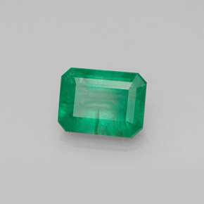 Esmeralda verde natural de 1,42 ct, corte esmeralda, I1