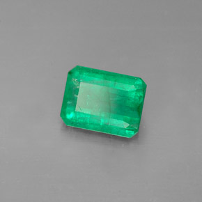 Esmeralda verde natural de 1,21 ct, corte esmeralda, I1