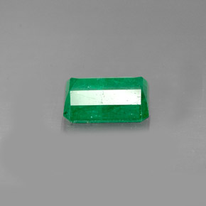 Esmeralda verde natural de 1,21 ct, corte esmeralda, I1