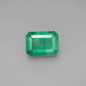 Esmeralda verde natural de 1,53 ct, corte esmeralda, I1