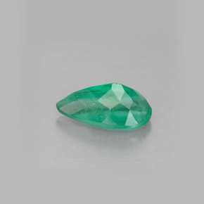 Esmeralda verde natural de 0,94 ct, en forma de pera, SI-I1