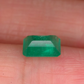 Esmeralda verde natural de 0,86 ct, corte esmeralda, SI-I1