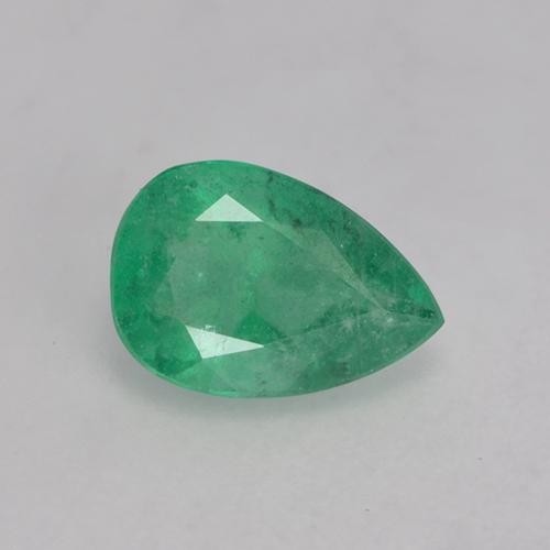 Esmeralda verde natural de 0,62 ct, en forma de pera, SI-I1