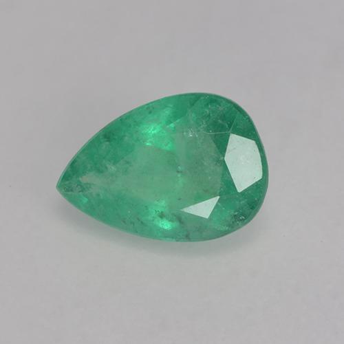 Esmeralda verde natural de 0,62 ct, en forma de pera, SI-I1