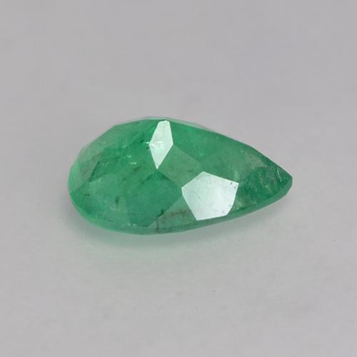 Esmeralda verde natural de 0,62 ct, en forma de pera, SI-I1