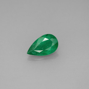 Esmeralda Verde natural de 0.66 ct, En forma de pera, SI-I1
