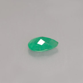 Esmeralda verde natural de 0,37 ct, en forma de pera, SI-I1
