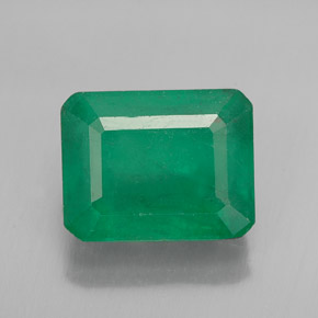 Esmeralda Verde natural de 3.75 ct, corte esmeralda, SI-I1