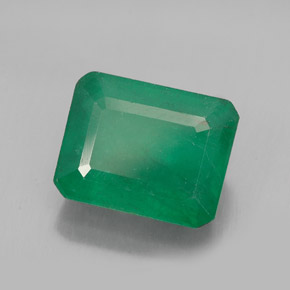 Esmeralda Verde natural de 3.75 ct, corte esmeralda, SI-I1