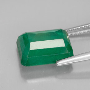 Esmeralda Verde natural de 3.75 ct, corte esmeralda, SI-I1