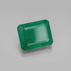 Esmeralda verde natural de 4,16 ct, corte esmeralda, SI-I1
