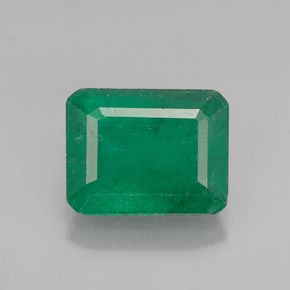 Esmeralda verde natural de 2,98 ct, corte esmeralda, SI-I1