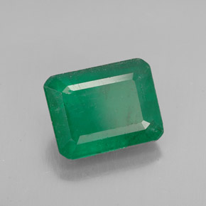 Esmeralda verde natural de 2,98 ct, corte esmeralda, SI-I1