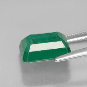 Esmeralda verde natural de 2,98 ct, corte esmeralda, SI-I1