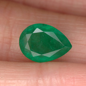 Esmeralda verde natural de 2,32 ct, en forma de pera, SI-I1