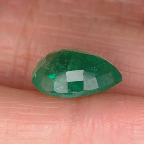 Esmeralda verde natural de 2,32 ct, en forma de pera, SI-I1