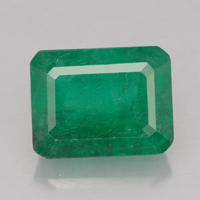 Esmeralda verde natural de 4,52 ct, corte esmeralda, SI-I1