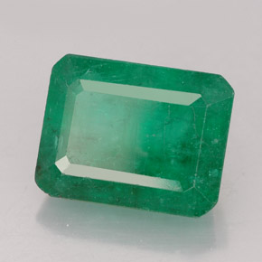 Esmeralda verde natural de 4,52 ct, corte esmeralda, SI-I1