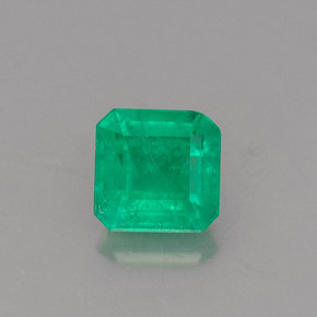 Esmeralda verde natural de 0,88 ct, corte esmeralda, SI-I1