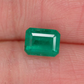 Esmeralda verde natural de 0,79 ct, corte esmeralda, I1