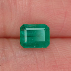 Esmeralda verde natural de 0,79 ct, corte esmeralda, I1