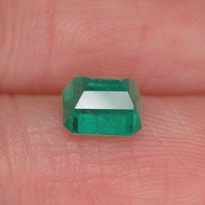 Esmeralda verde natural de 0,79 ct, corte esmeralda, I1
