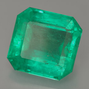 Esmeralda verde natural de 13,13 ct, corte esmeralda, SI