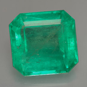 Esmeralda verde natural de 13,13 ct, corte esmeralda, SI