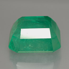 Esmeralda verde natural de 13,13 ct, corte esmeralda, SI