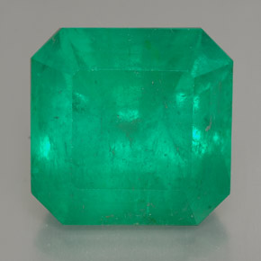 Esmeralda verde natural de 14,03 ct, corte esmeralda, SI