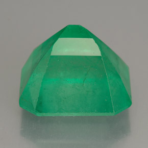 Esmeralda verde natural de 14,03 ct, corte esmeralda, SI