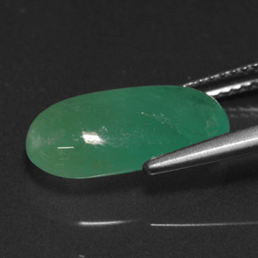 Esmeralda Verde natural de 4.49 ct, Corte Óvalo, Translúcido